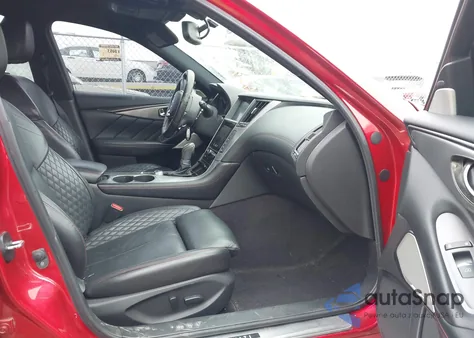 2018 Infiniti Q50 3.0T Red Sport 400 z USA, uszkodzony, nr VIN JN1FV7AR9JM481154